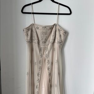 Elegant Cream Embroidered Dress